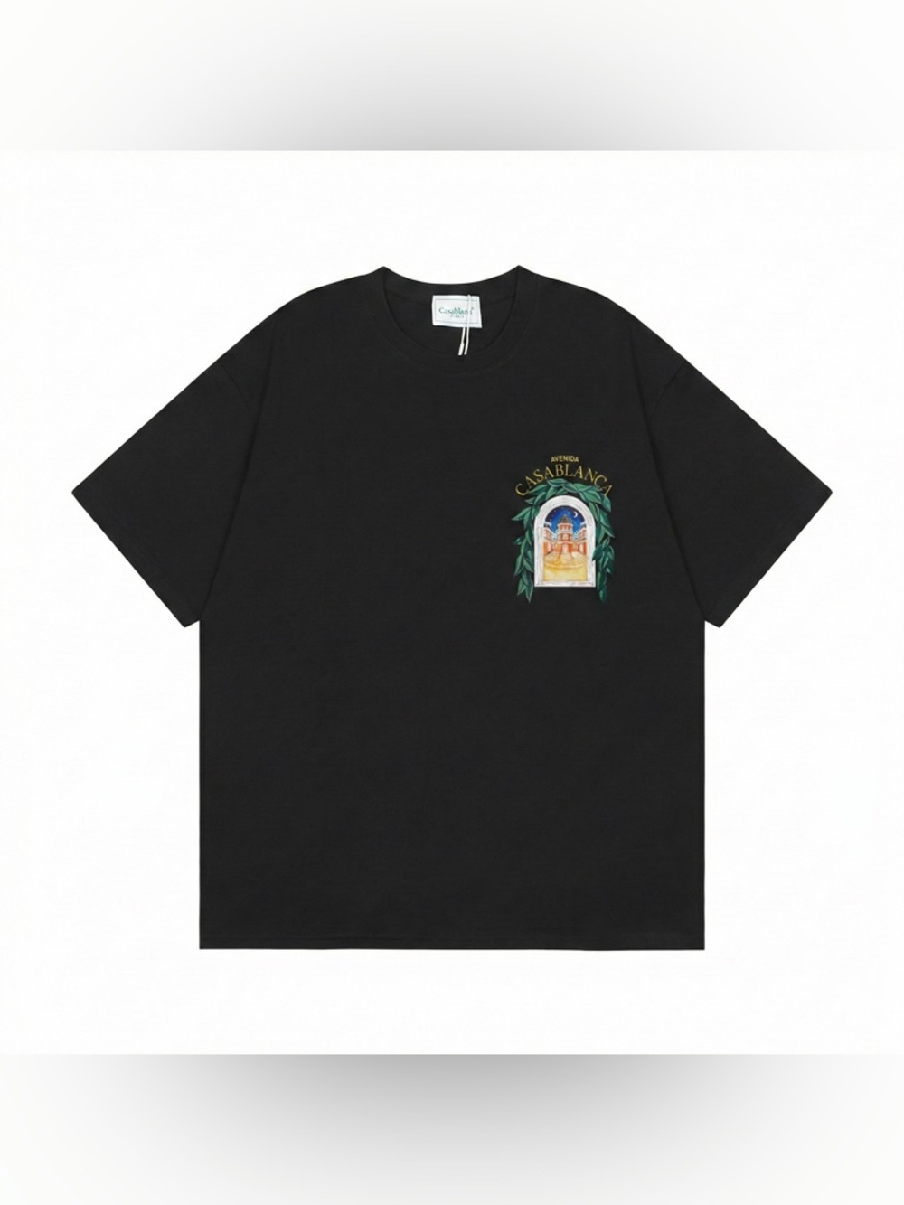 Casa Blanca Aveinda Print T-Shirt - Black